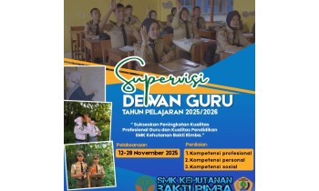 Penilaian supervisi Guru SMK Kehutanan Bakti Rimba