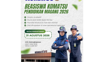 BEASISWA KOMATSU PENDIDIKAN MAGANG 2026
