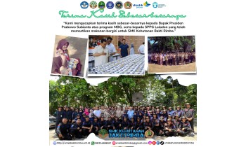 SMKKBR Mengucapkan terima kasih kepada Bapak Presiden Prabowo Subianto