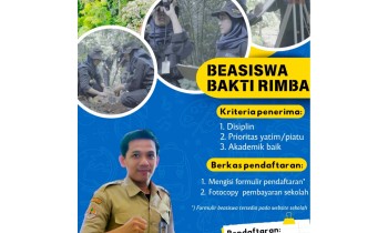 Beasiswa Bakti Rimba  Generasi Disiplin untuk Indonesia Emas