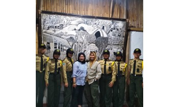 Dokumentasi Photo bersama Pembimbing ketika penjemputan Peserta PKL Bamboo Sanctuary Pancawati