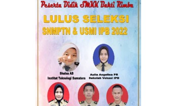 Selamat Dan Sukses Peserta Didik SMK Kehutanan Bakti Rimba atas Lulus Seleksi SNMPTN & USMI IPB 2022