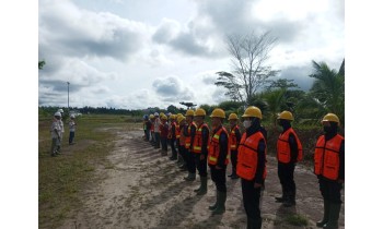 Apel pagi ber sama Tim PT ASL - HAL. PKL Rimbawan SMK Kehutanan Bakti Rimba di Banjarmasin (Kalimantan Selatan)