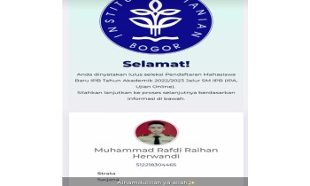 Selamat kepada Ananda M. Rafdi Raihan Herwandi