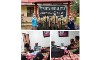 Penerimaan siswa PKL di PT Surya Hutani Jaya. siswa ditempatkan k Distrik Sei Mao dan Santan